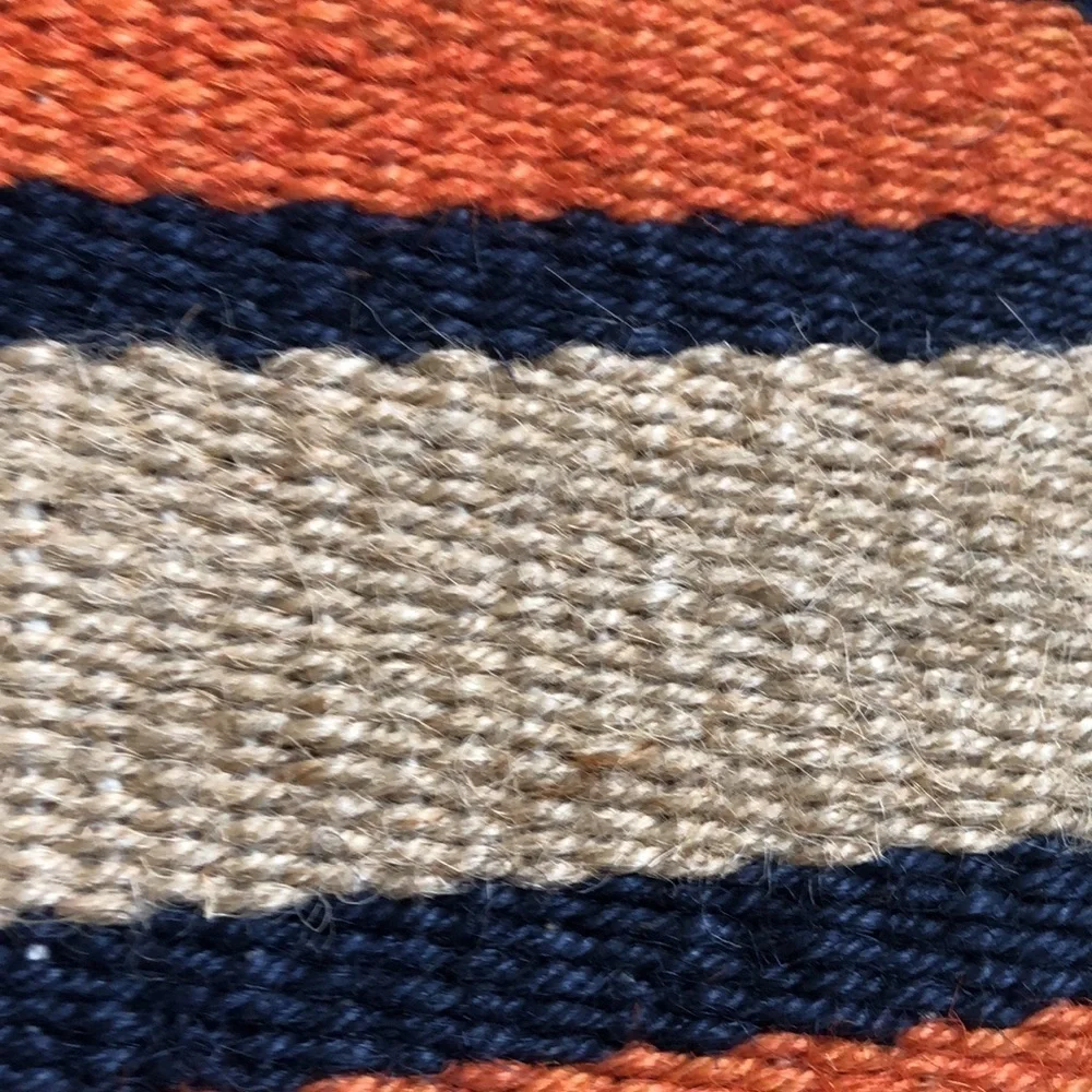 J Jill jute tassel striped wristlet bag